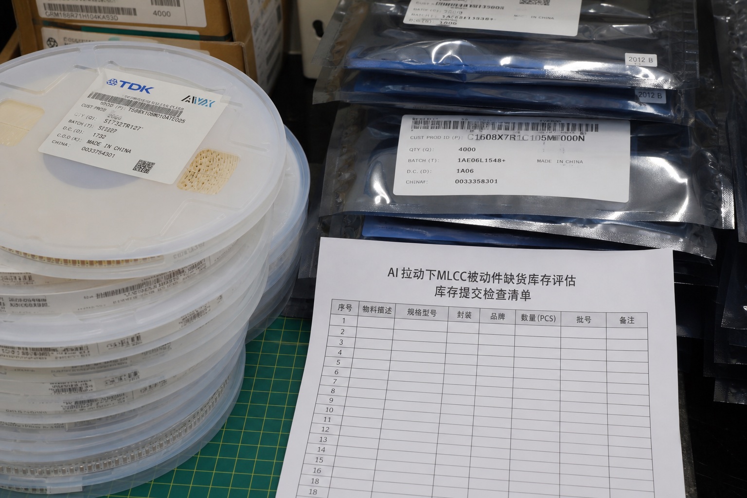 被动件清单字段与包装照片对照