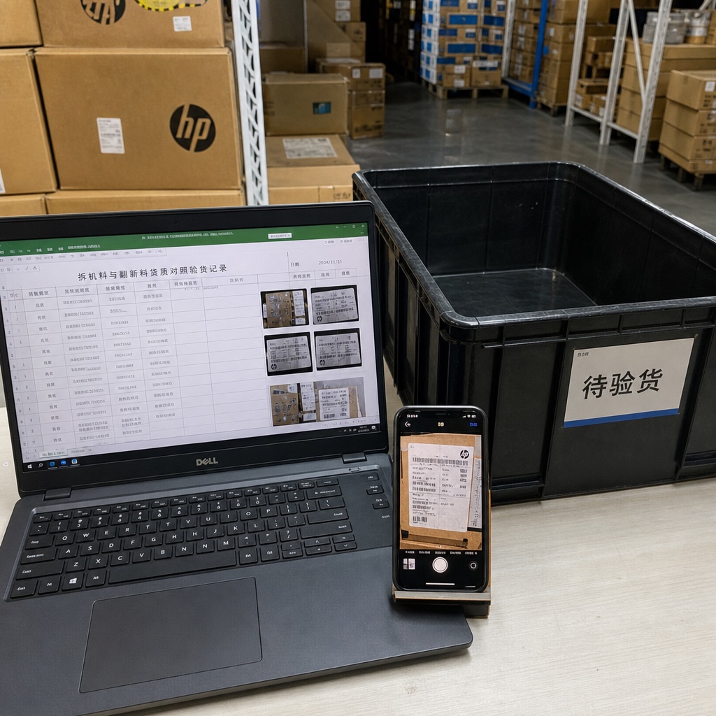 远程清单核价与上门验货路径示意台面