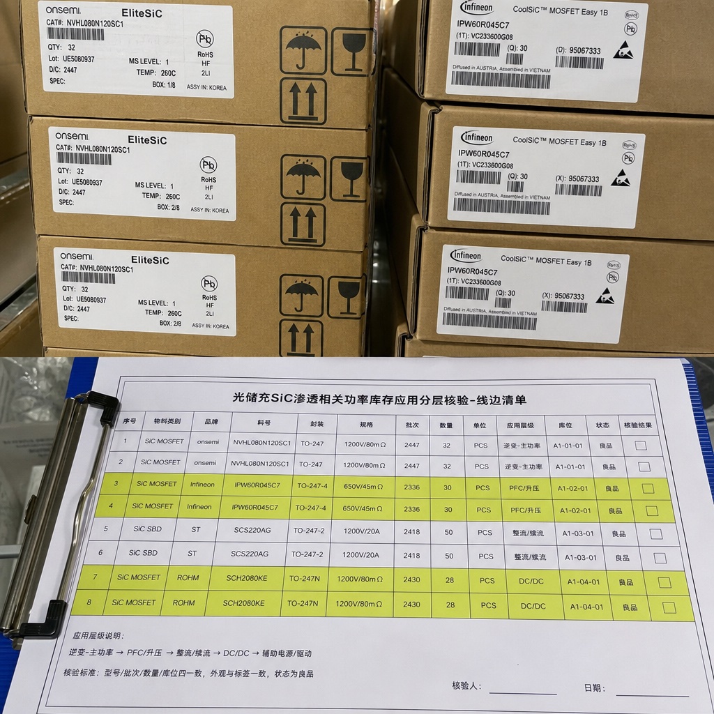光储充相关功率验货照片包台面